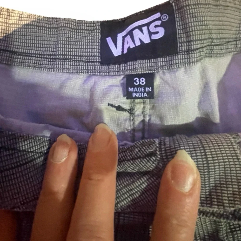 Vans Mens Stripe‎ Shorts Size 38 Gray White Casual Beach Skate Surf comfy summer